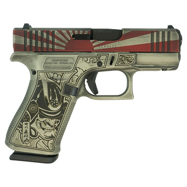 Glock 43X "Rising Sun Bushido" Handgun 9mm Luger 10rd Magazines(2) 3.4" BarrelAccessory Rail USA Made