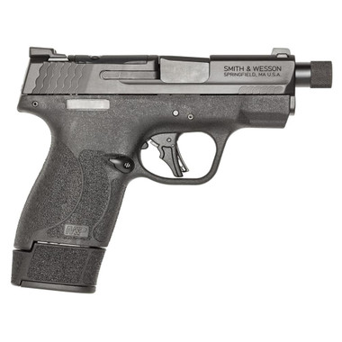 USED S&W M&P 9 Shield Plus Handgun 9mm Luger 10rd Magazines 3.7" Threaded Barrel OR Night Sight No Thumb Safety