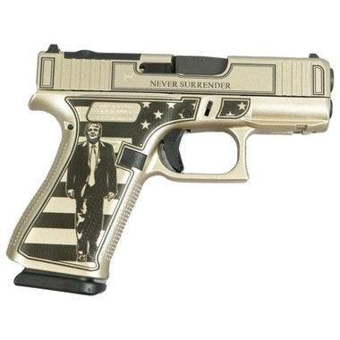 Glock 43x MOS Custom "Trump Fight/Never Surrender" Handgun 9mm Luger 10rd Magazines (2) 3.41" Barrel FS with Front Rails Austria