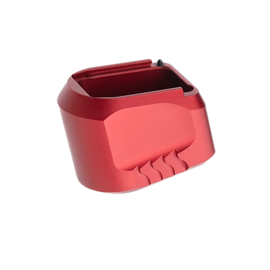 Tyrant CNC TDMPMAGEXFSREDMagazine Extension Fits S&W M&P 9/40 5rd Compatible w/ Full-Size M&P 1.0/2.0 frames Red Aluminum