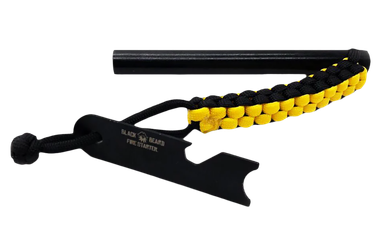 Black Beard Fire Starters FR Ferro RodBlack/Yellow 7' Long