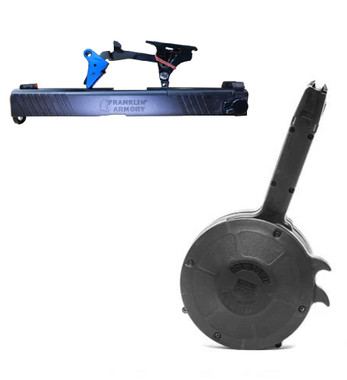 BUNDLE - Franklin Armory G-S173 Blue Glock Binary Trigger w/ KCI 9mm 50rd Glock Drum