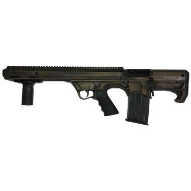 Black Aces Pro Series Left Hand Bullpup Pump Shotgun - Distressed Bronze | 12ga | 18.5" Barrel | Barrel Shroud