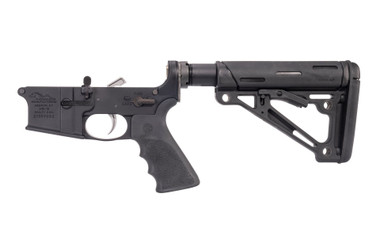 Anderson AM-15 Forged Complete AR Lower - Black | Hogue Buttstock | Closed Trigger Guard