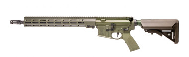 Geissele Super Duty AR Rifle - OD Green | 5.56NATO | 16" Barrel | 15” Super Modular MK16 M-LOK Rail | SSA-E X Trigger w/ Lightning Bow |Nanocoated Surefire Closed-Tine Warcomp