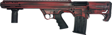 Black Aces Pro Series Left Hand Bullpup Pump Shotgun - Distressed Red | 12ga | 18.5" Barrel | Barrel Shroud