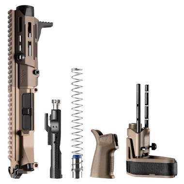 Maxim Defense PDX Complete Upper Kit For AR15 - FDE | 300BLK | 5.5" Barrel | Hate Brake | SCW PDW Brace