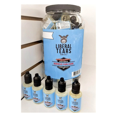 Liberal Tears Gun Oil Point of Sale Jar - 36x 1oz bottles | Bacon Scented