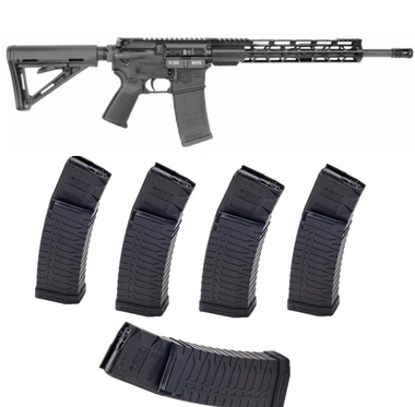 Diamondback DB15 AR Rifle - Black | 5.56NATO | 16" Barrel | 12" M-LOK Rail | A2 Grip | A2 Flash Hider & 5 ATI Schmeisser S60 Magazine - Black | .223/5.56 | 60rd | Gen 2 Military/LEO Edition