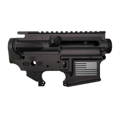 FosTech Tech-15 Stripped Receiver Set - Black | Includes Upper and Lower Receivers (Match Set)