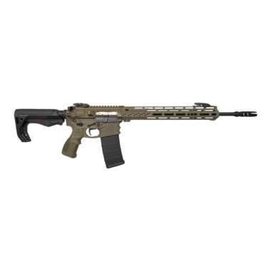 FosTech Stealth Lightning AR15 Rifle - OD Green | 5.56NATO | 16" Faxon Barrel | Mach-2 13" M-LOK Rail | Nickel Boron Low Mass BCG | FosTech Tomahawk Stock | Installed Echo Sport Trigger