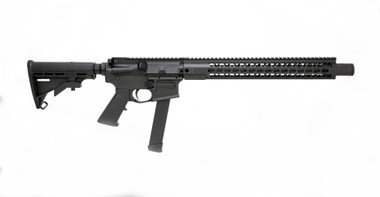 Brigade MFG BM-9 Forged Aluminum AR Rifle - Graphite Black | 9mm | 16" Barrel | 15" U-LOC Rail | Faux Can | Accepts Glock Mags