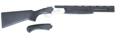 Black Aces Tactical O/U Shotgun - Silver Receiver | 12ga | 18.5" Barrel | Black Furniture