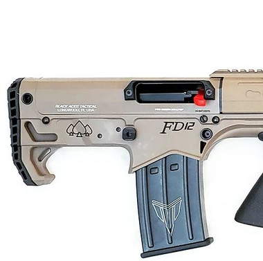 Black Aces Pro Series Bullpup Pump Shotgun - FDE | 12ga | 18.5" Barrel | Barrel Shroud