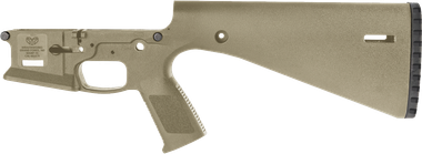 Wraithworks WARP-15 Polymer Stripped AR15 Lower Receiver - FDE | Integral Buttstock & Pistol Grip