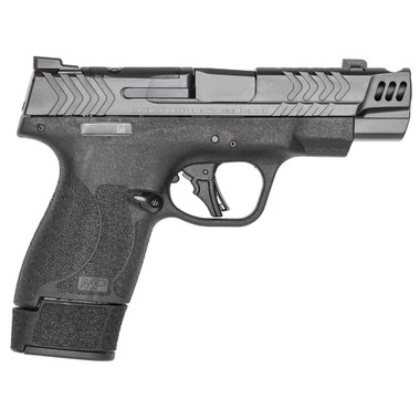 USED S&W PC M&P 9 Shield Plus Carry Comp Handgun 9mm Luger 10rd Magazine 4" Barrel Optic Ready No Thumb Safety