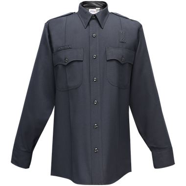 Justice Long Sleeve Shirt w/ Rounded Patch Pockets - LAPD Navy
