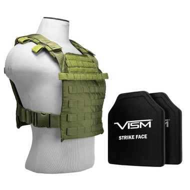 Fast Plate Carrier w/11''X14'' Level III+ PE STR's Cut 2X Hard Balllistic Plates