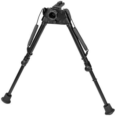 Harris Bipods S-L2M-LOK Swivel L M-LOK, 9-13", Black Steel/Aluminum, Self-Leveling Legs, Rubber Feet