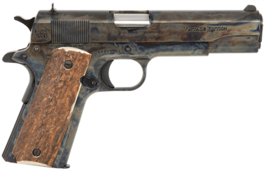 Cnc Firearms CNCVINTAGE1911 Colt 1911 Vintage Limited Edition 45 ACP 7+1 5" Stainless National Match Barrel, Color Case Hardened Steel Slide & Frame, Stag Grip