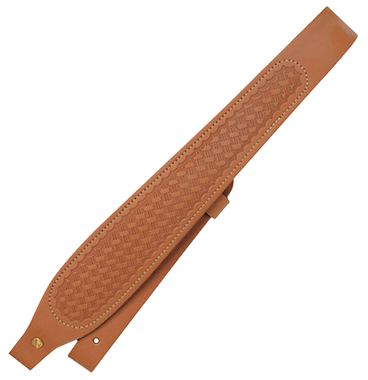 Butler Creek 26412 Cobra Rifle/Shotgun Sling Basket Weave Brown Leather w/Suede Lining 1" Wide