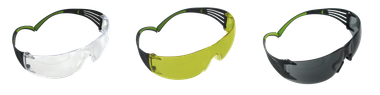 Peltor SF4003PK6 Sport SecureFit 400 Adult Clear/Amber/Gray Lens Anti-Scratch Polycarbonate Black Frame 3 Pack