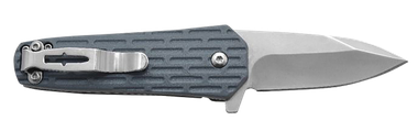 Camillus 19399 Wedge2.25" Folding Spear Point Plain Silver Carbonitride Titanium 420 Stainless Steel Blade, Blue Textured GFN Handle