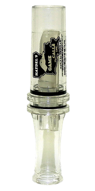 Haydel's Game Calls BC10 Big BarreledOpen Call Single Reed Mallard Sounds Attracts Ducks Clear Plastic