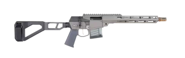 Q LLC MINIFIX55612INPISTOL Mini Fix5.56 NATO 12" Gray Tapered Threaded Barrel, M-LOK Handguard, Gray Picatinny Rail Receiver, Adj Folding Stock,Black Polymer Grip