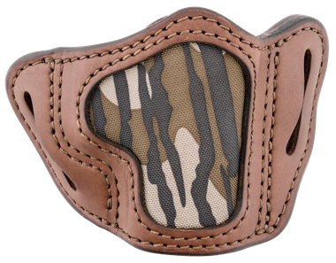 1791 Gunleather MOBHCBRWR BHC Optic Ready OWB Size C Brown/Mossy Oak Leather Belt Slide Compatible w/Glock 43/Sig P365/Walther PPQ Right Hand