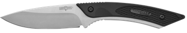 Camillus 19123 Western Coil 3.25" Fixed Plain Silver 420 Steel Titanium Bonded Blade, Black/SS Rubber/Stainless Steel Handle, Includes Sheath