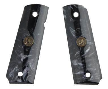 Pachmayr 62000 Custom Grip Black Simulated Pearl Panels for 1911 with Ambidextrous Safety