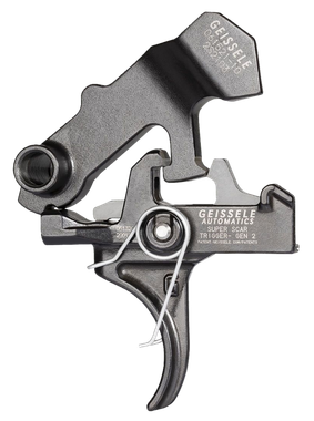 Geissele Automatics 05157 Super ScarBlack Oxide Curved Trigger Two-Stage 3.20-4.60 lbs Draw Weight for FN SCAR
