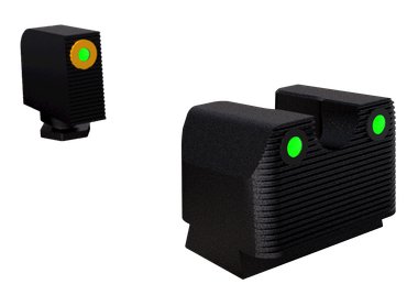Rival Arms RA3A231G Night Sights for Glock MOSGreen Tritium Orange Outline Front Sight-Green Tritium Black Outline Rear Sight Glock 17/19
