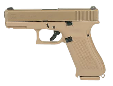 Glock UX1950701 G19XCompact 9mm Luger 10+14.02" Black GMB Barrel, Coyote nPVD Serrated Slide, Coyote Brown Polymer Frame w/Accessory Rail, Coyote Brown Textured Polymer Grip, Ambidextrous USA Made
