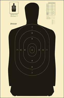Action Target B27SBLACK100 Qualification Standard Silhouette Heavy Paper Hanging Black/White 100 Per Box