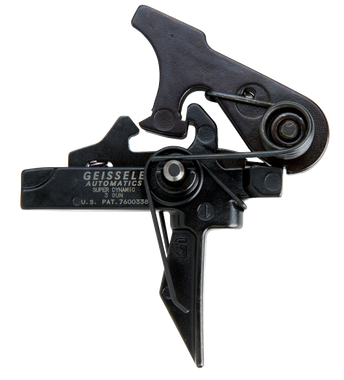 Geissele Automatics 05166 SD 3 Gun Flat Trigger with 4.50-5.50 lbs Draw Weight & Black Oxide Finish for AR-15/AR-10