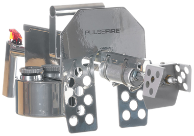 Exothermic Technologies PFLRTSILV Pulsefire LRT Mirror Silver Aluminum/Brass/Viton 25 ft Flame Range 25.70" Long Fuel Gasoline/Gasoline, Diesel Mix Includes Battery/Battery Charger