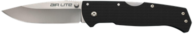 Cold Steel CS26WD Air Lite 3.50" Folding Drop Point Plain AUS-10A SS Blade/Black G10 Handle Includes Pocket Clip