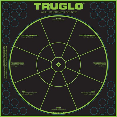 HANDGUN DIAGNOSTIC 12"X12" 6PKTRUGLO TRU-SEE REACTIVE TARGET