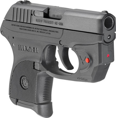 BLUED W/VIRIDIAN RED LASERRUGER LCP 380ACP 6-SHOT FS