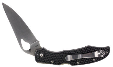 Spyderco BY03PBK2 Byrd Cara Cara 2 Lightweight 3.75" Folding Drop Point Plain 8Cr13MoV SS Blade BlackTextured FRN Handle Includes Pocket Clip