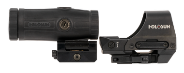 Holosun HS510CHM3X 510 & HM3X Combo Kit Black Anodized 1x/3x, 2 MOA Red Dot/65 MOA Circle Reticle