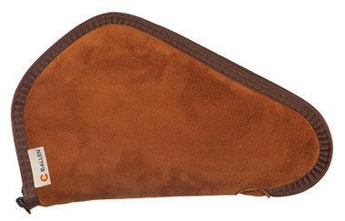 Suede Handgun Case Brown Lockable 13"