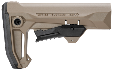 Strike Industries STRIKEESMOD2FDE MOD2 Rifle Stock FDE Polymer Compatible w/ AR Style Buffer Tubes