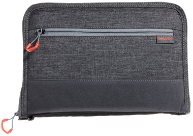 Allen 7757 Auto-Fit 2.0 Deluxe Handgun Case Gray w/Red Accents, Foam Padding, Knit Interior, Exterior PocketFinish for Most Full-Size Semi-Autos 11" L