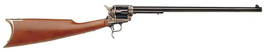 Cimarron MP419 Revolving CarbineFull Size 45 Colt (Long Colt) 6 Shot 18" Blued Stainless Steel Barrel, Color Case Hardened Stainless Steel Receiver, Walnut Shoulder Stock, Right Hand