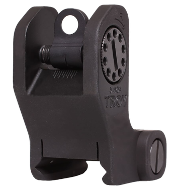 Troy Ind SSIGFRSROBT00 Rear Fixed BattleSight RoundBlack Hardcoat Anodized for AR-15/AR-10