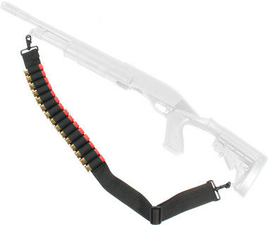HOLDS 15 SHOTGUN SHELLSBLACKHAWK SHOT SLING BLACK