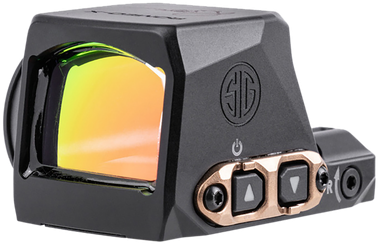 Sig Sauer Electro-Optics SORX1208 Romeo-XBlack Anodized/Rose Gold 1x24mm 2 MOA Red Dot/32 MOA Circle Reticle, Fits Sig P365 Features MAGNETAC